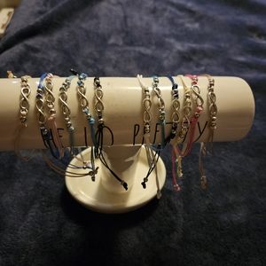 Infinity adjustable bracelets